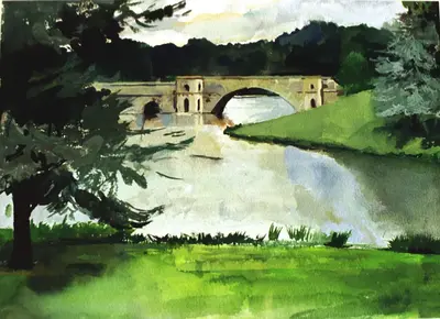 UK Blenheim Palace Grand Bridge
